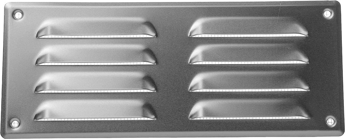 Aluminium ventilatierooster 260x105 mm met insectenbescherming voor binnen en buiten