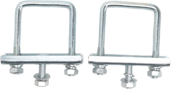 disselklemmen voor neuswielklem vierkant (48 mm) voor koker 60mm ( 2 stuks) — afbeelding 3