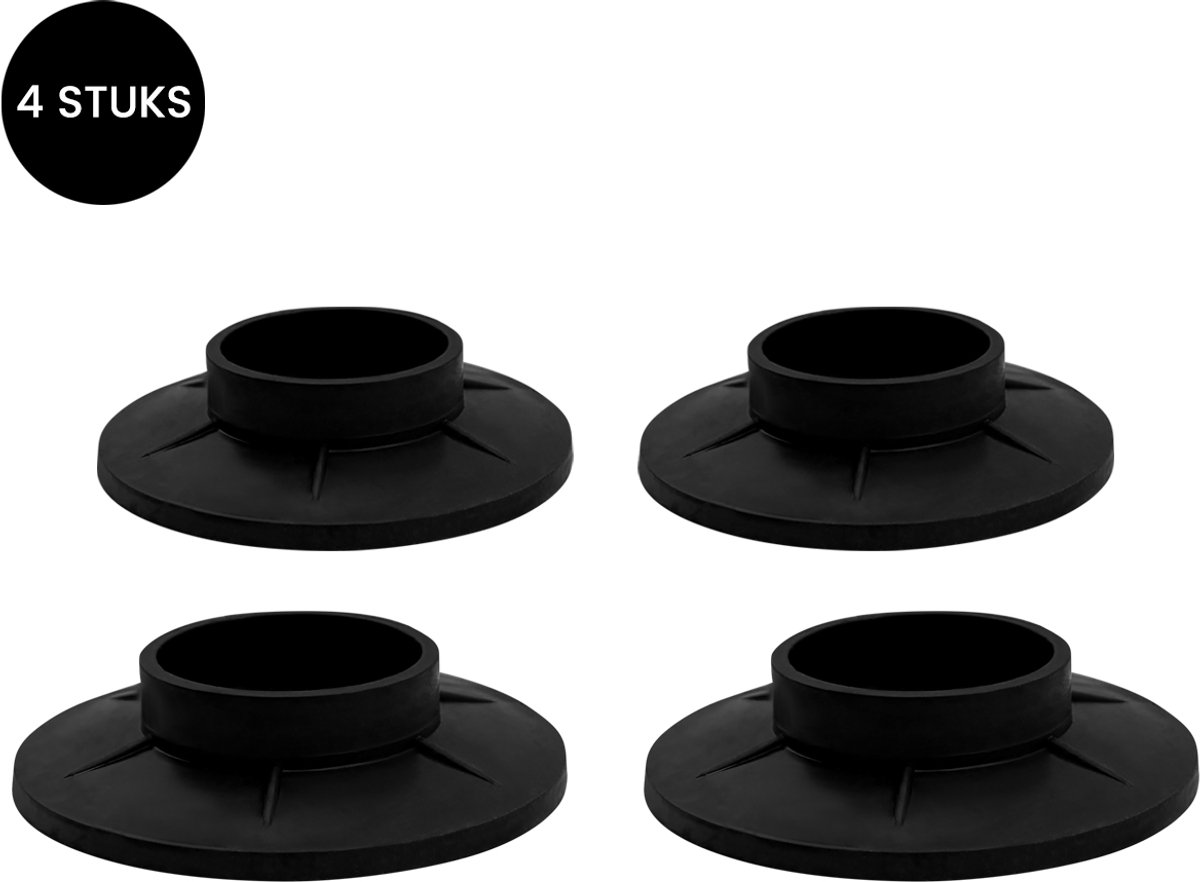 Purepeak Trillingsdempers Wasmachine Set 4 Stuks - Schokdempers Droger - Antislip - Antitrillingsmat