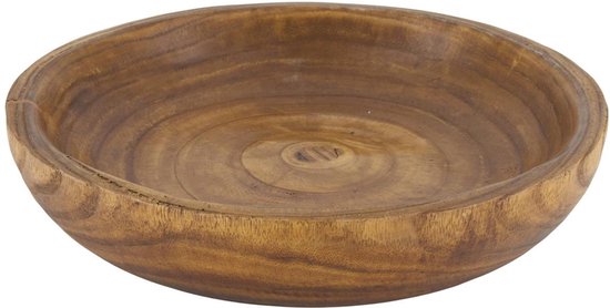 Stijlvolle houten "Bowl"- Pauwlonia hout - 35 x 35 x 7