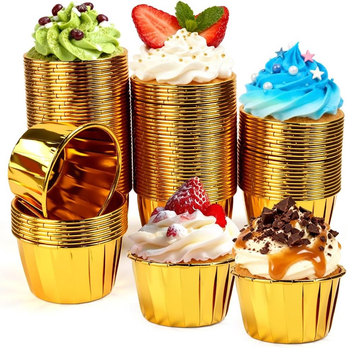Set van 100 Papieren Taartvormpjes voor Muffins en Cupcakes