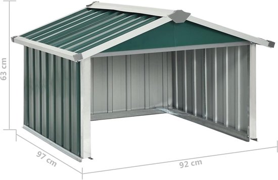 Robuuste Robotmaaier Garage en Tuinschuur van Verzinkt Staal - Groen — afbeelding 5