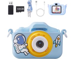 Caméra pour enfants, caméra numérique HD 1080P, équipée d'un écran IPS de 2,0 pouces, stimule la créativité des garçons et des filles de 3 à 10 ans, thème astronaute.