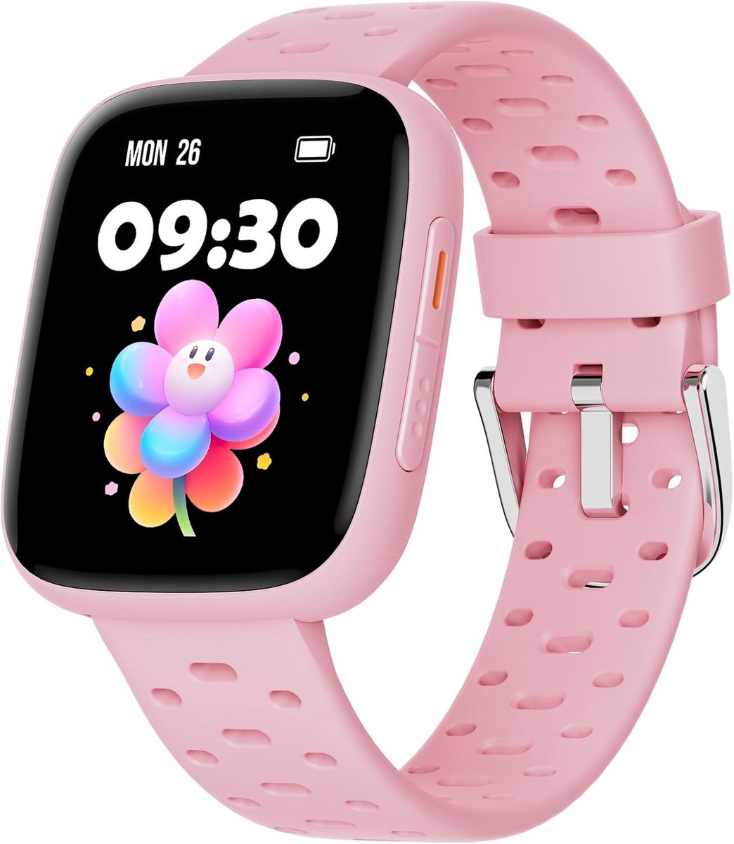 Smartwatch voor Meisjes 5-16 Jaar - Fitnesstracker met Stappenteller, Hartslagmeter en Waterdichtheid