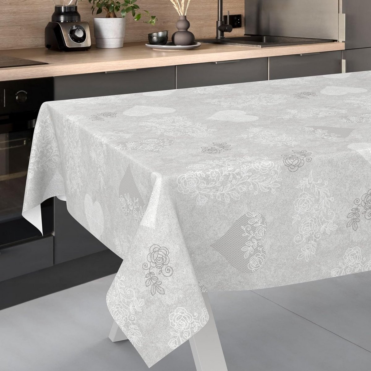 Afwasbaar Tafelkleed Hartjes Houtnerf Rond Ovaal Rechthoekig - Beschermhoes Tafel