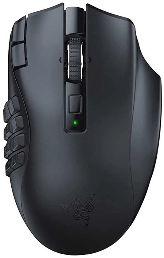 Razer Naga V2 HyperSpeed - Draadloze MMO Gaming Muis - 19 Programeerbare Knoppen - 30.000DPI - Zwart