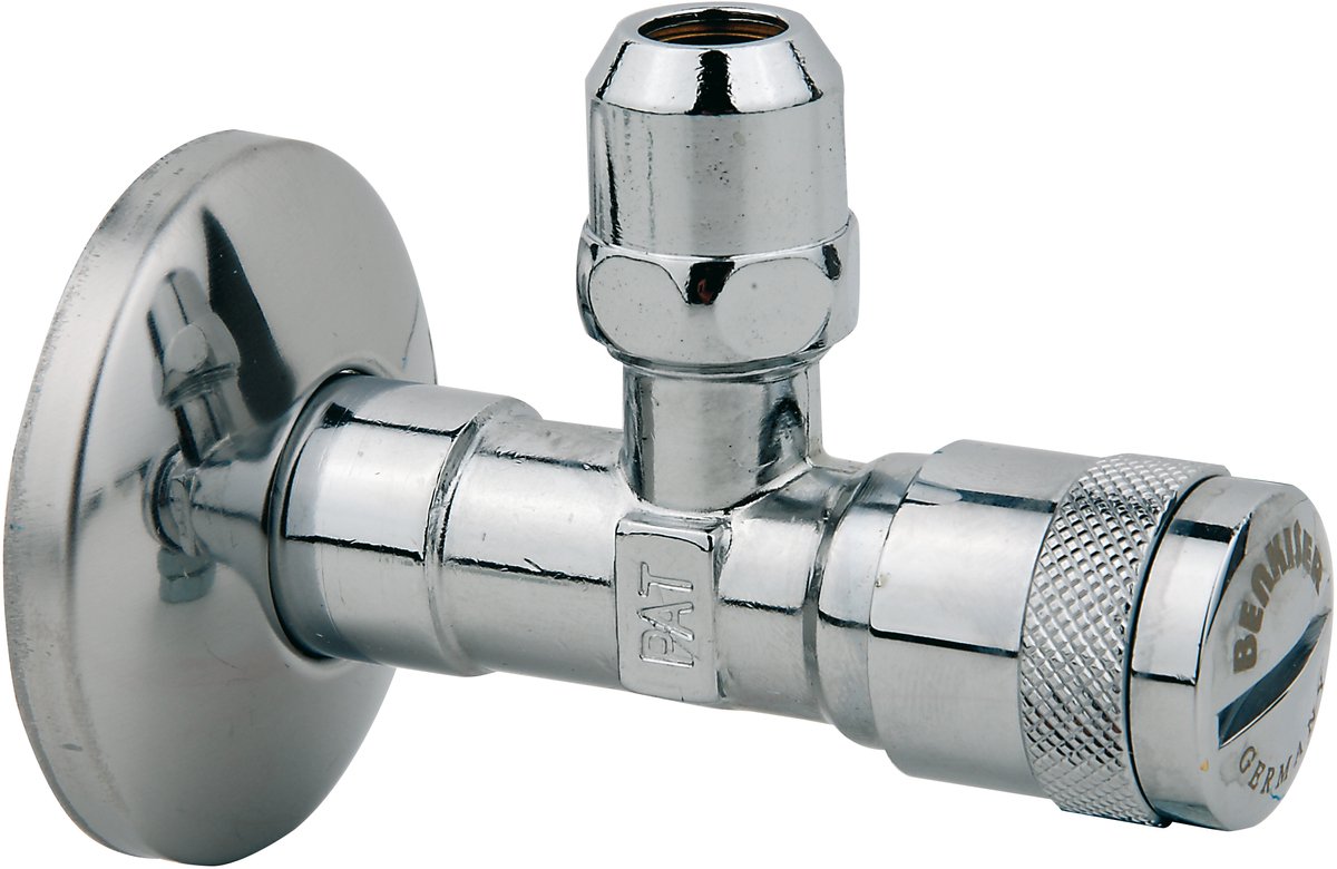 KIRCHHOFF BENKISER-Hoekstopkraan - 1/2"BU x 3/8" x 10 mmQ - Met Filter/Duwrozet