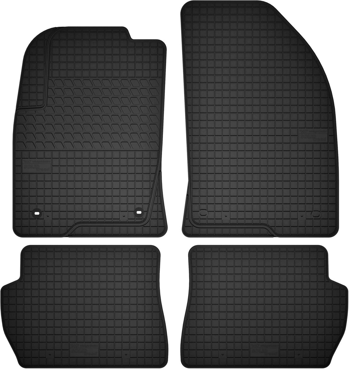 Wielganizator SolidTread - Autovloermatten - Ford Fiesta MK6 - Hatchback 2002-2010 - Zwart