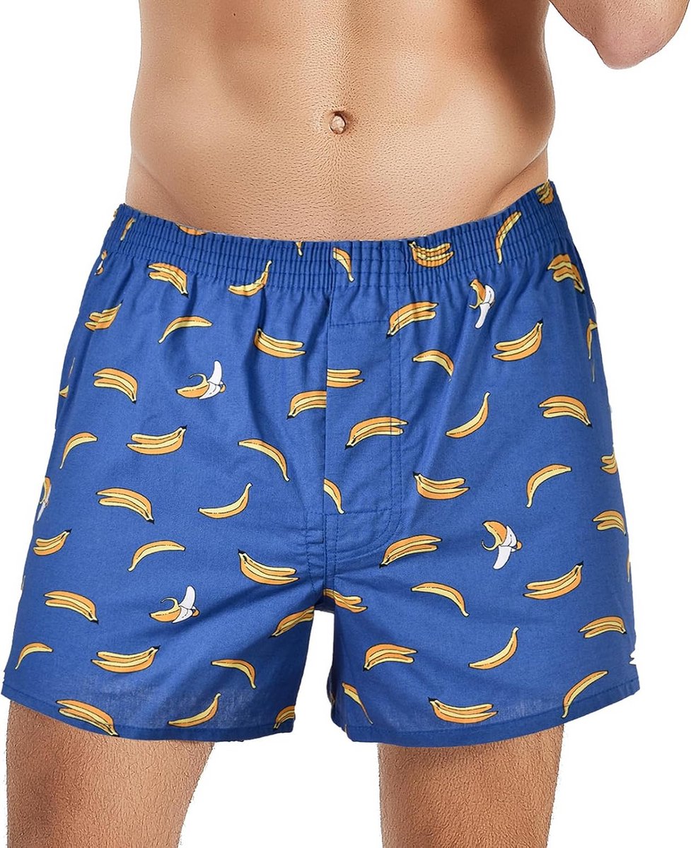 Heren Losse Pyjamashorts Katoen Geruite Comfortabele Boxer Korte Slaapbroek
