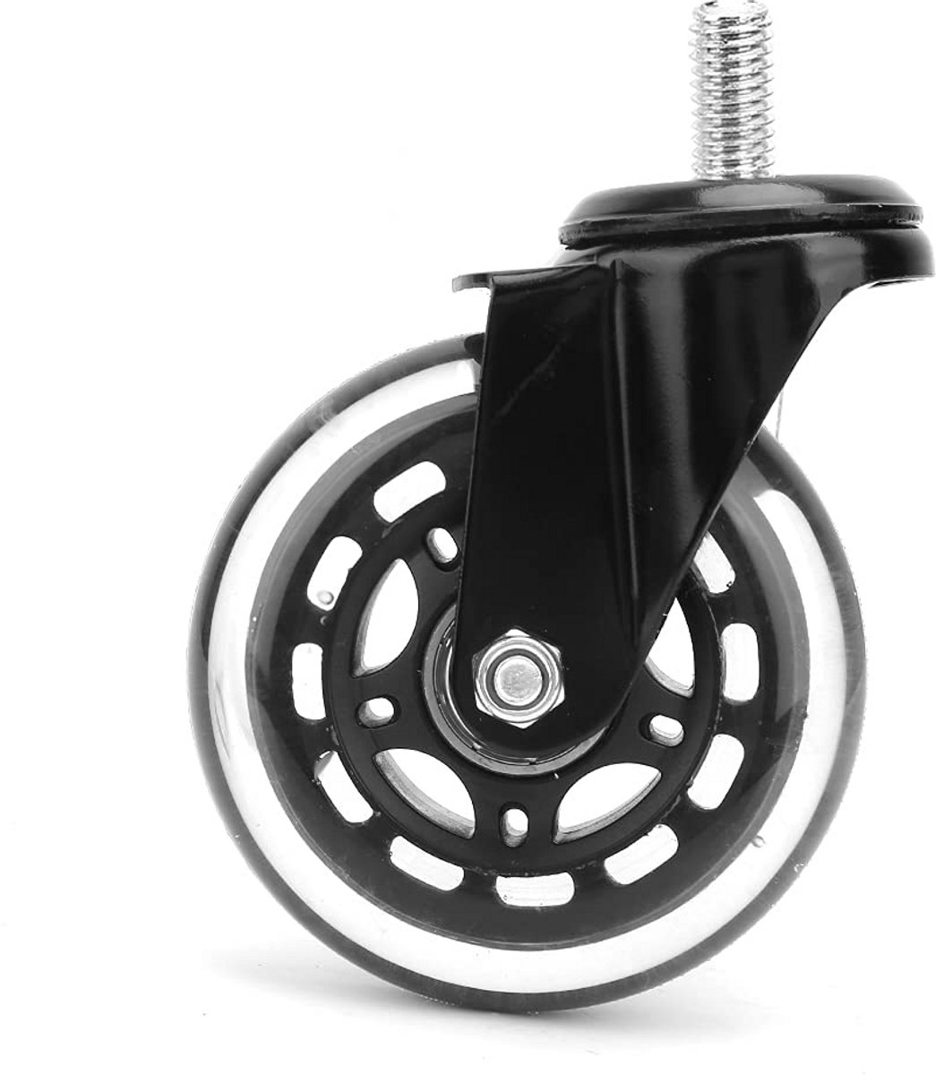 5 Stuks 3 Inch Zwenkwielen voor Bureaustoel - Stil & Vloervriendelijk PU Roller