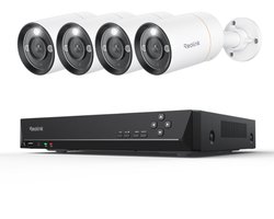 Reolink RLK8-1200B4-A 12MP Bedraad Beveiligingscamera Systeem, 4 Stuks H.265 12 Megapixel UHD PoE Bewakingscamera's, Persoons-, Voertuig- en Huisdierdetectie, Spotlicht Kleuren Nachtzicht, 8CH NVR met 2TB HDD voor 24/7 opname