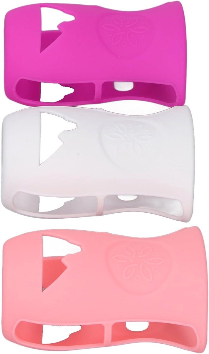 Glazen babyflessen siliconen hoes 240 ml - onbreekbare flesafdekking - isoleerwarmers - schattig ontwerp - 8 Oz-serie - vervormingsbestendig - wit roze paars - baby - voeding - handig in gebruik — afbeelding 4
