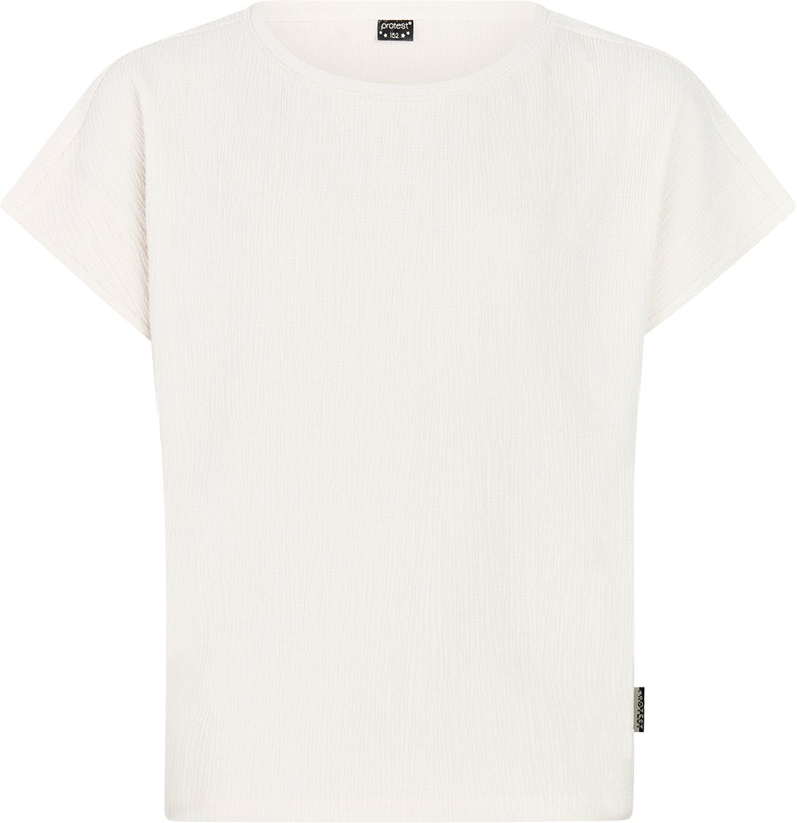 Protest PRTDionna JR T-shirt Meisjes Korte mouwen Ronde hals Loose fit Crème Kitoffwhite