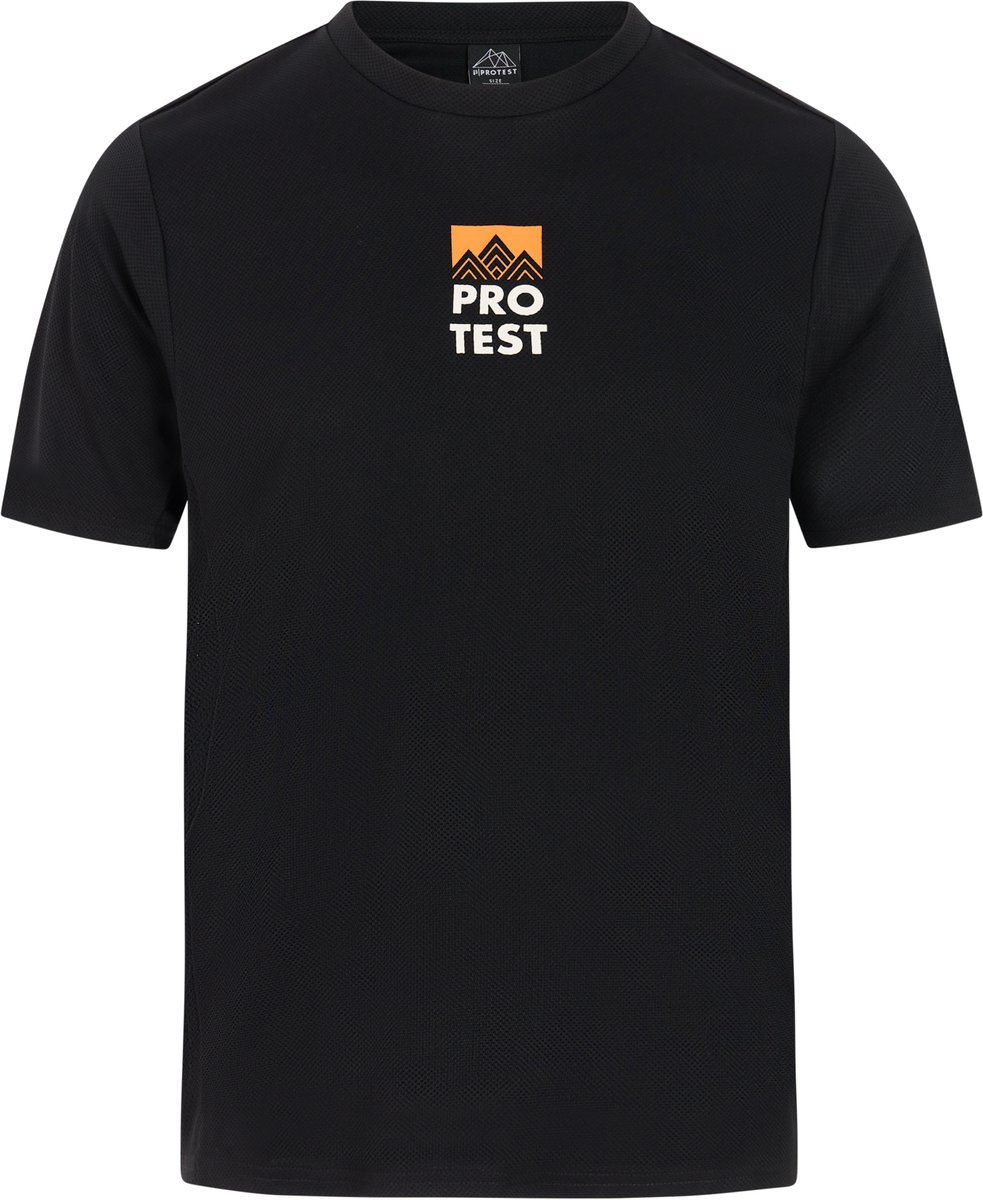 Protest PRTRhodan T-shirt Heren Korte mouwen Ronde hals Normale pasvorm Zwart