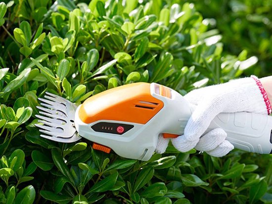 MOZY® - Gras- en Heggenschaar - Oranje - Snoeien en Trimmen - Elektrische Trimmer - Grasschaar - Buxusschaar - Struikschaars - Tuingereedschap - Grastrimmer van Merkloos	 — afbeelding 3