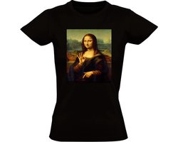 Mona Lisa Six Seven Vingers Dames T-shirt - Kunst - 6 7 - Meme - shirt