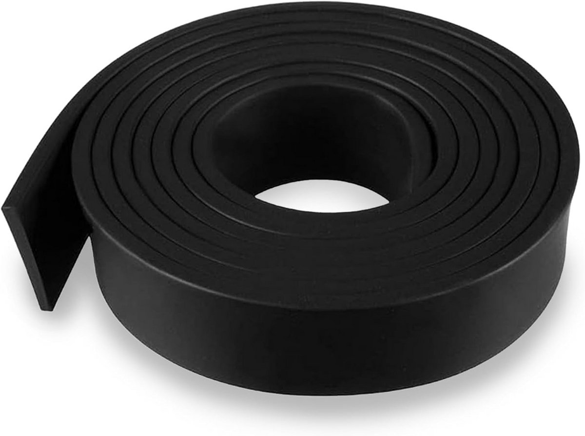 Massieve Rechthoekige Rubberen Afdichtstrip Zwart 15mm x 2mm - Weerbestendige Afdichtingsrubber