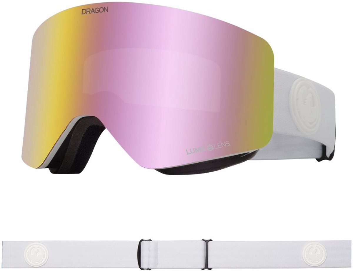 Dragon Alliance R1 OTG Skibril - Whiteout/Pink Ionized & Dark Smoke