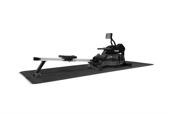 VirtuFit roeimachine op een zwarte fitnessmat.