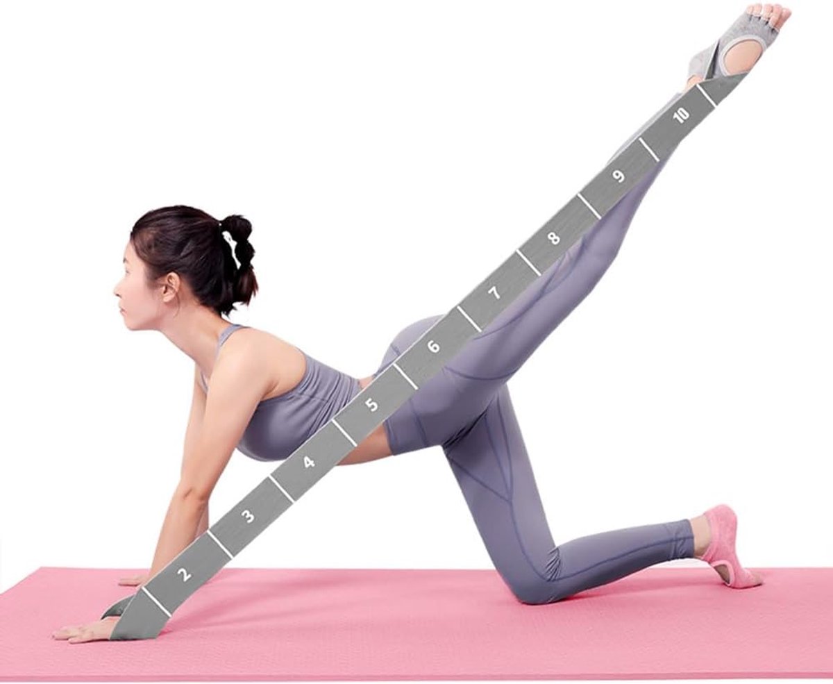 11 lusvormige weerstandsbanden – Rekbanden voor yoga, pilates, ballet en ontspanning, voor flexibiliteit, beenstrekking en oefeningen – Stevige rek- en strekapparatuur voor dans en fitness