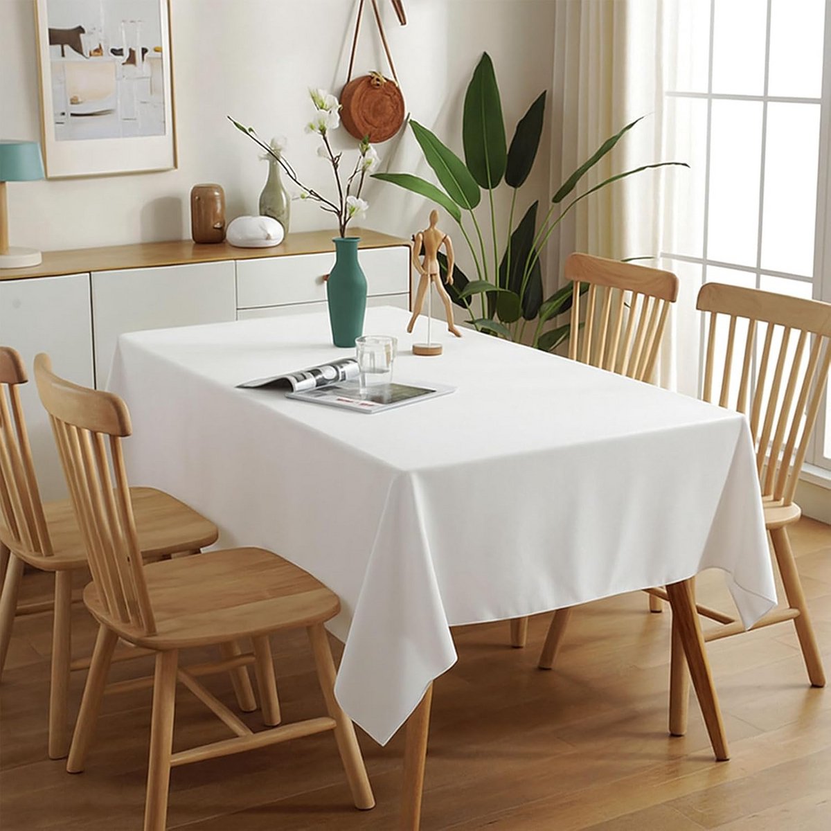 4x Wit Tafelkleed voor Bierbank en Tafel, 110x250 cm, Polyester
