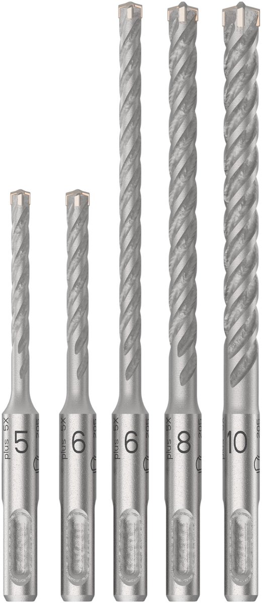 Bosch PRO SDS plus-5X boorhamerset 5/6/6/8/10 mm 5 st. - 26088339...