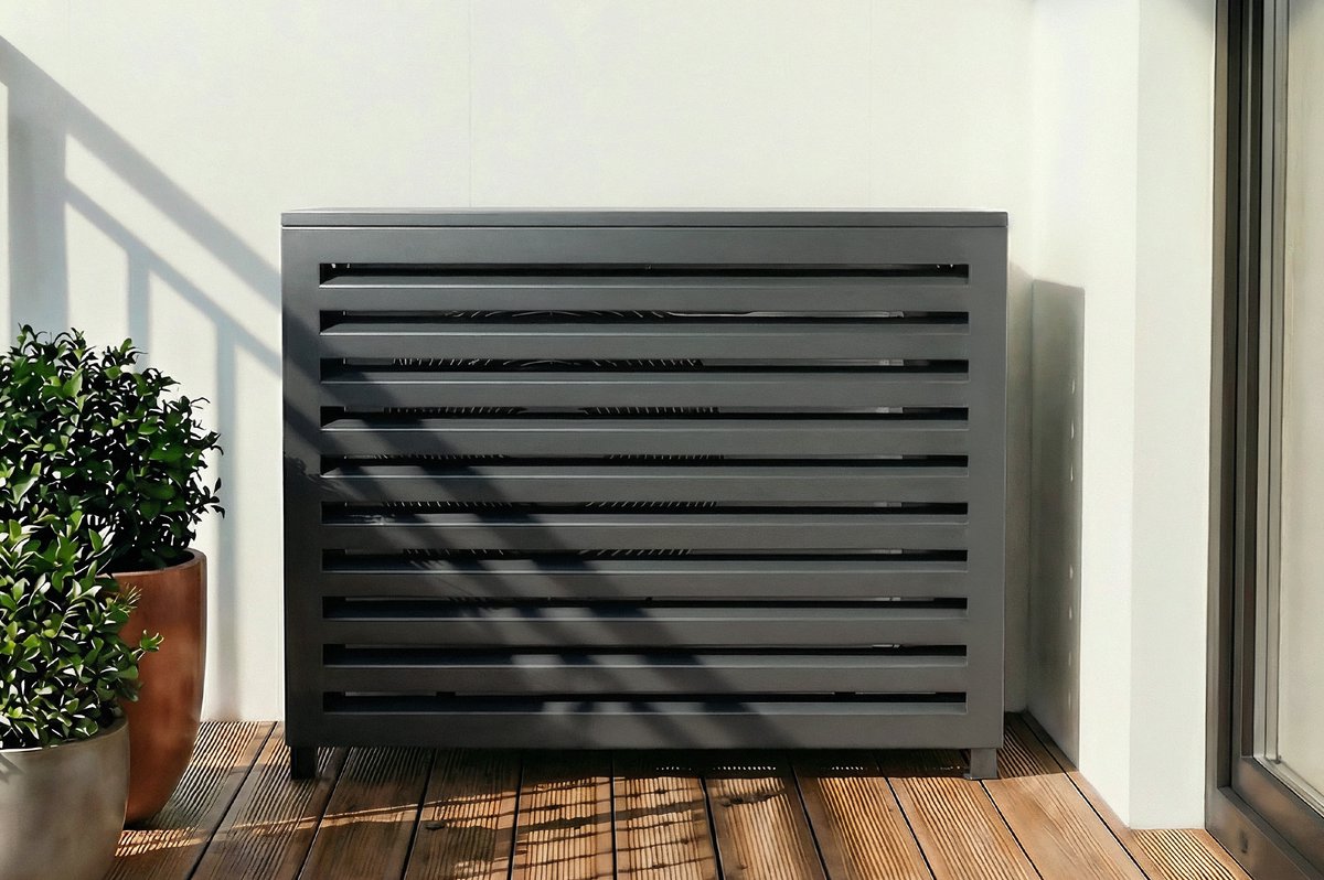 Casanoov Aneto Grijze Aluminium Afdekking Voor Airconditioner En Warmtepomp - Maat S