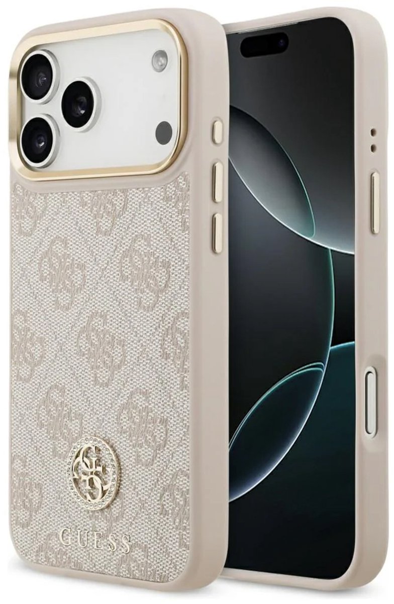 Guess 4G Case Strass Logo Magsafe Voor Iphone 17 Pro Max Met Magnetische