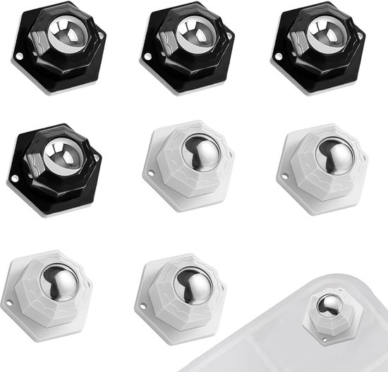 8 stuks meubelwielen - 360° draaibare wielen voor apparaten