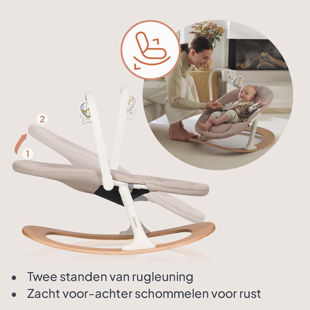 Lionelo Celia Rocker - Wipstoel Baby thumbnail 3