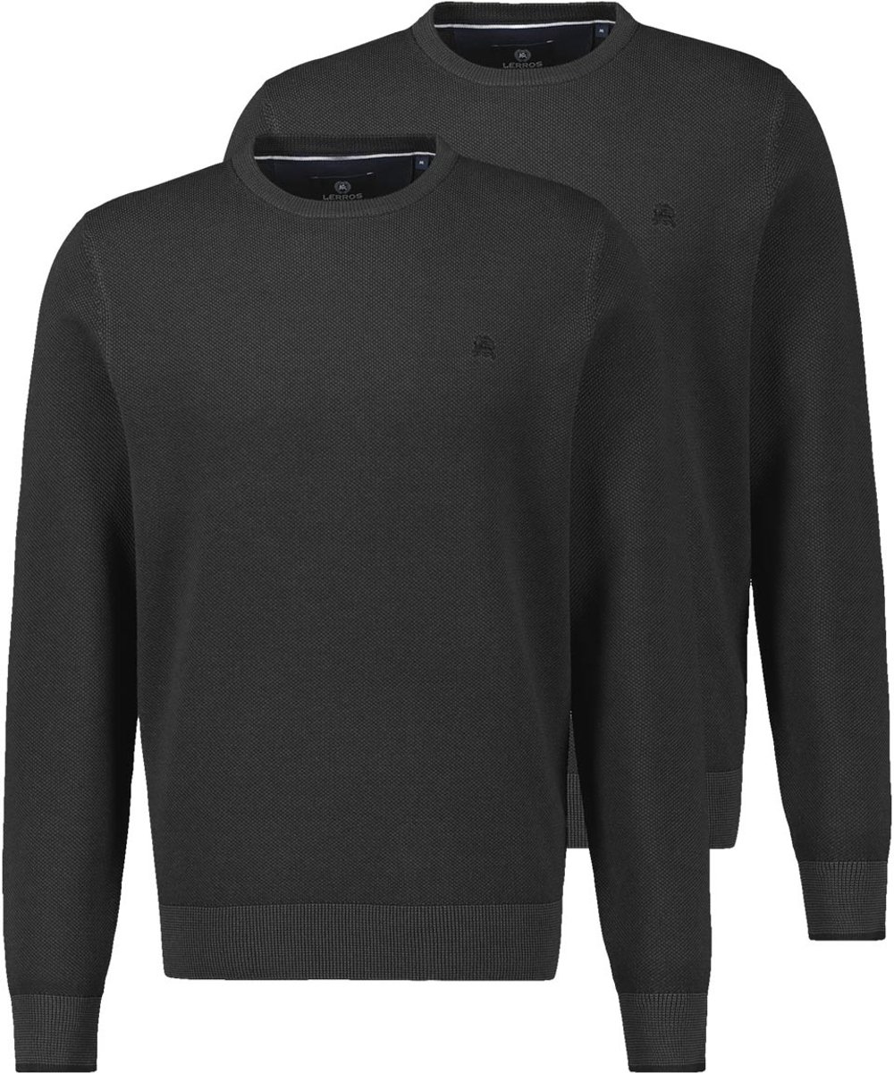LERROS Heren trui 2 pack Basic
