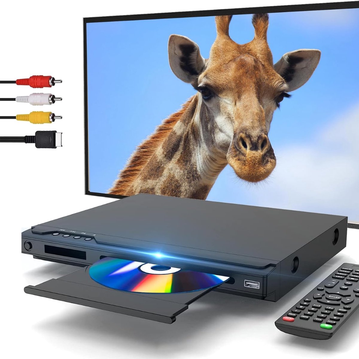 RWB® DVD Speler met HDMI - DVD Speler - HDMI DVD Speler - Zwart - 26cm x 22cm x 3cm