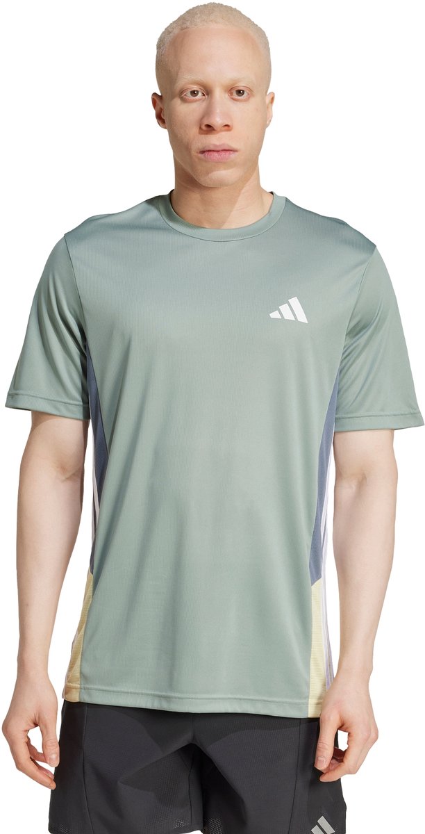 Adidas Performance Train Essentials Seasonal Colorblock T-Shirt Heren Groen