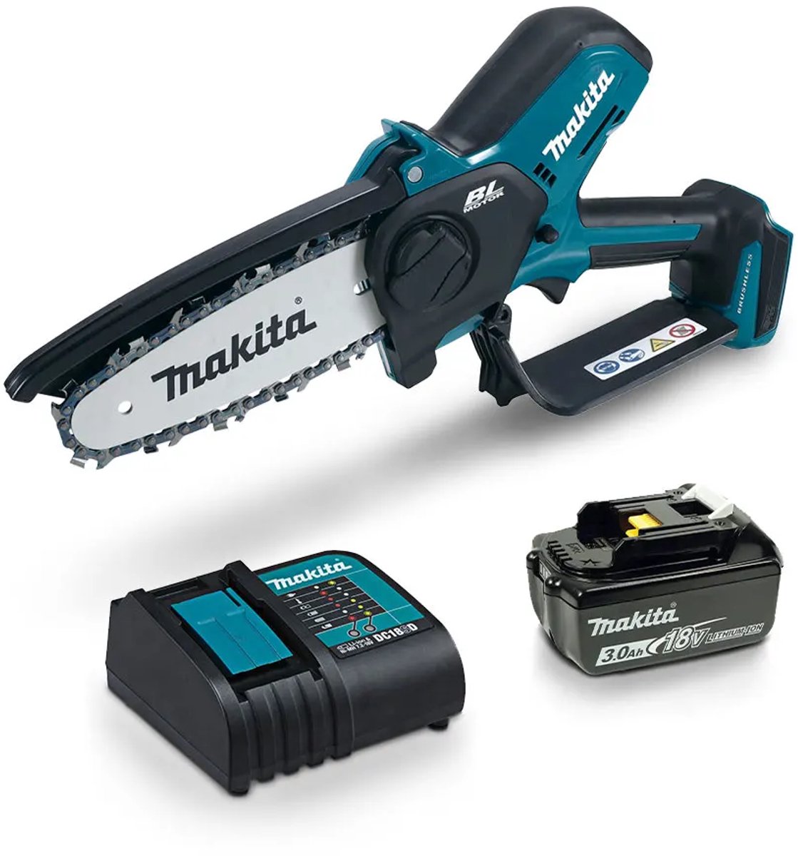 Makita DUC150 Scie d'élagage sur batterie 15 cm 18V - 3,0 Ah + chargeur