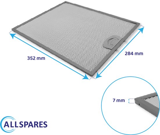 Filtre métallique - Atag 288196 - Filtre à graisse métallique d'AllSpares