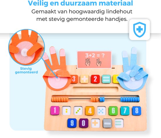 Mauzek® Dubbelzijdig Rekenbord - Montessori speelgoed - Rekenen - Houten speelgoed - Schrijven - Getallen - Cijfers leren - Educatief speelgoed -Sensorisch speelgoed - Peuter speelgoed - Jongens - Meisjes - Kind - 3 jaar - 4 jaar - 5 jaar - 6 jaar