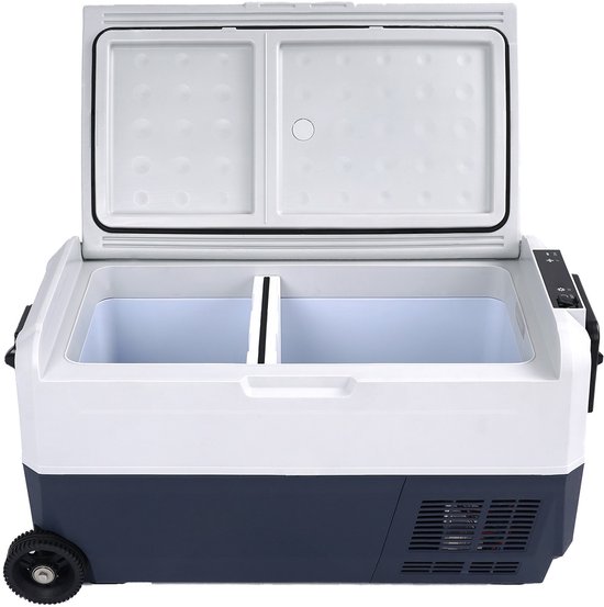 Volkstool® V36 Compressor Koelbox 36L - 12V 24V en 230 Volt - Koelen en Vriezen - Twee Temperatuurzones - Digitaal Display - Extra Compacte Wielen en Handvat - Ruime Elektrische Koelbox - Flexibel Indelen van Volkstool — afbeelding 2
