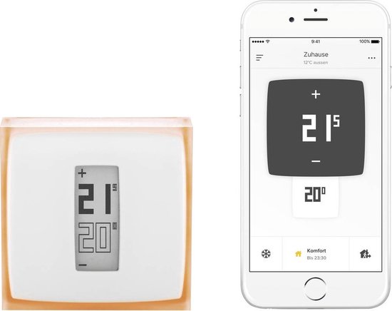 Netatmo Slimme Thermostaat - Smart Thermostaat voor CV - Werkt met Google Home, Alexa & Apple Homekit - Draadloos - Wit