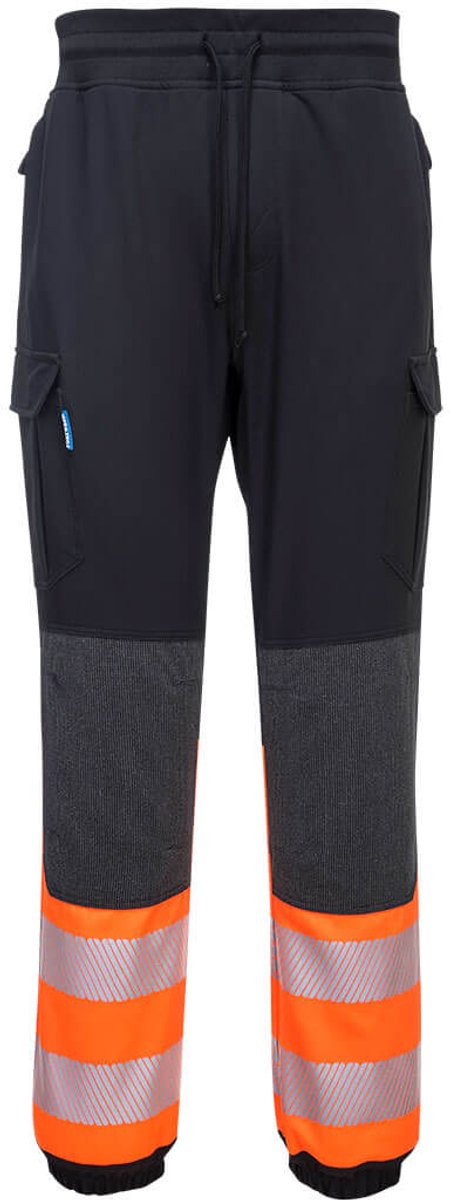 Portwest PW3 Hi-Vis Flexi Klasse 1 Jogging Broek KX341 - Zwart/Oranje - XXL