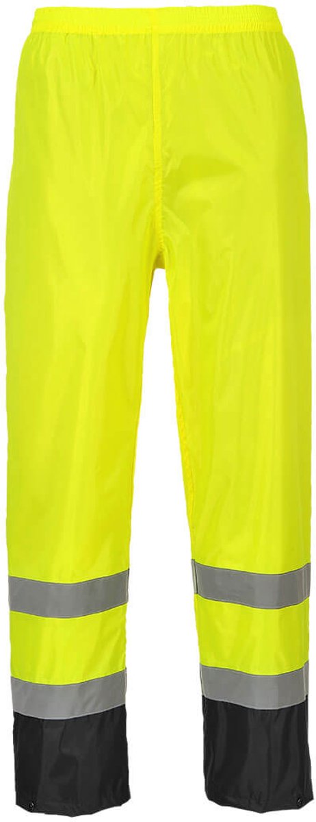 Portwest Hi-Vis Klassieke Tweekleuren Regenbroek H444 - Geel/Zwart - XL