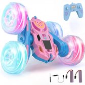Nexar Bestuurbare Auto - RC Stunt Auto - 360° - Met LED Verlichting & 2 Accu's - Bestuurbare Auto voor Jongens & Meisjes - Roze