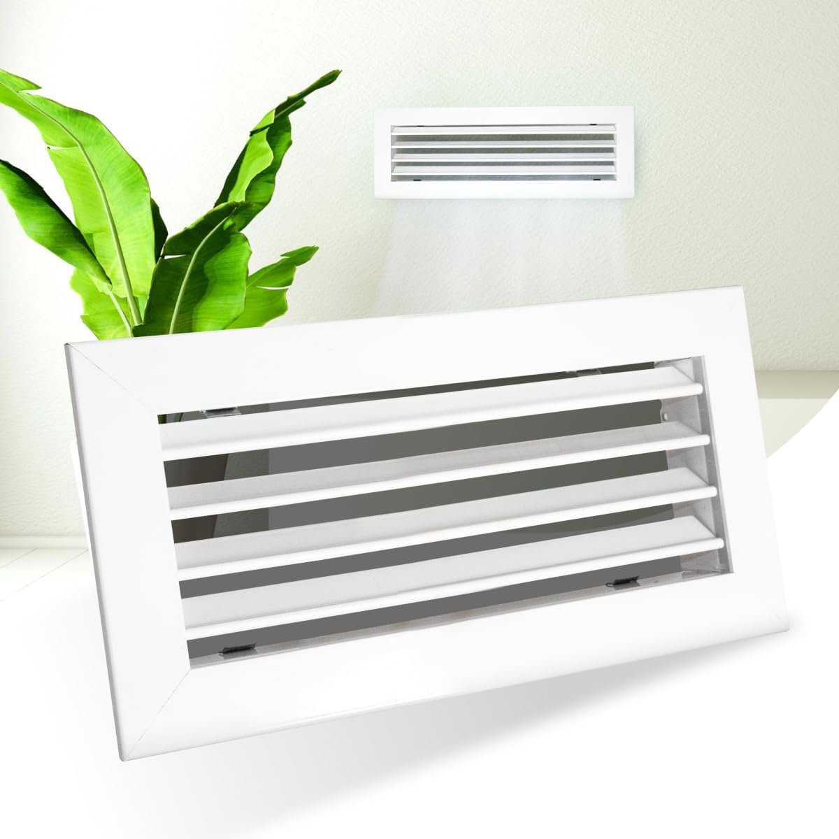 Horizontale Lamellen voor Airconditioning Ontluchting Wit 500 x 150 mm