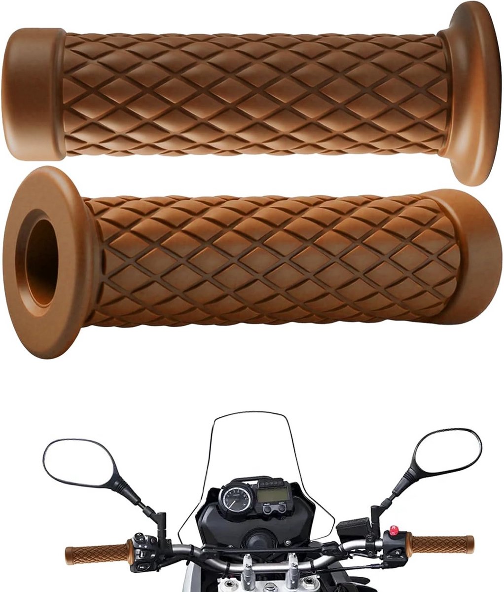 Universele Motorfiets Stuurgrepen Set Antislip Rubberen Handvatten 7/8 inch en 1 inch