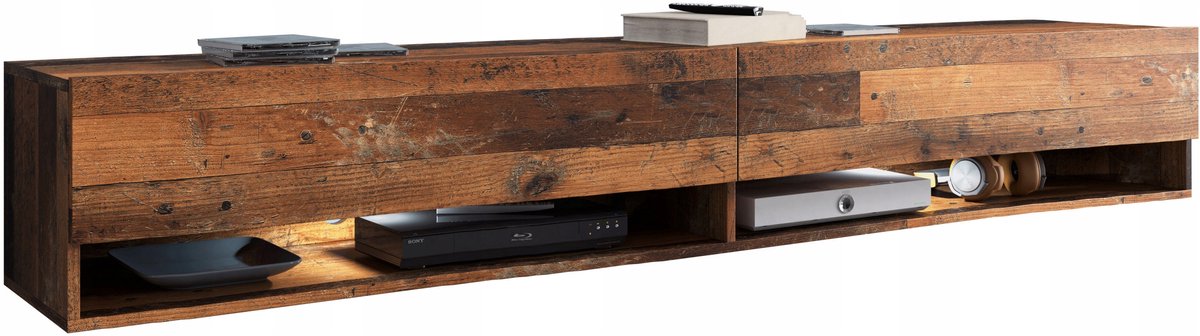 A180 - Lowboard - 180 cm - Mat & Old Style front - Zonder handvat - Modulair & multifunctioneel