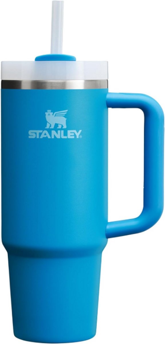 Stanley Quencher H2.0 Flowstate Tumbler 0,89L (Azure) – Lekvrije Drinkbeker met Rietje & Handvat – Geïsoleerd RVS – BPA-vrij