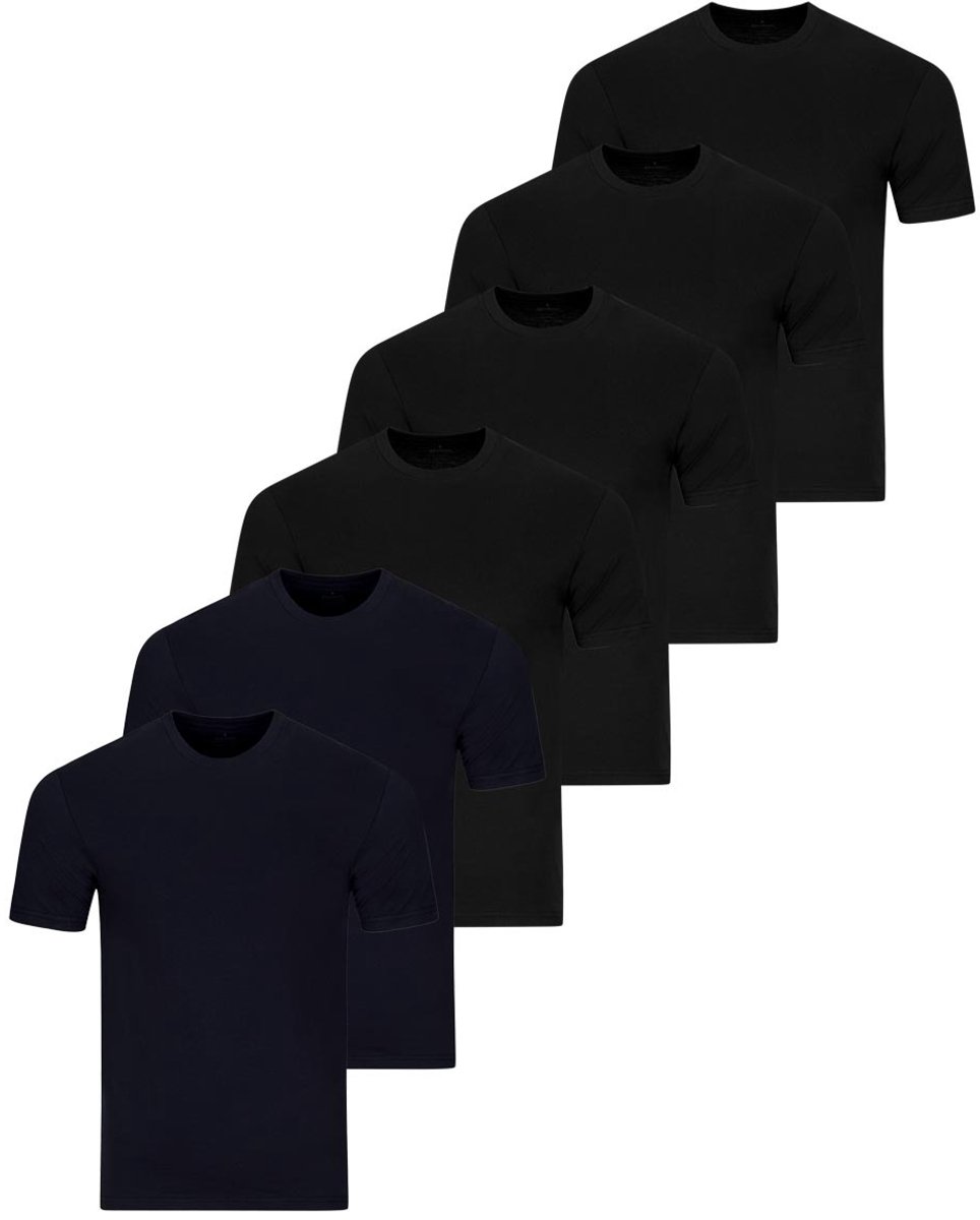 RAGMAN Heren onder t-shirts 6 pack Basic