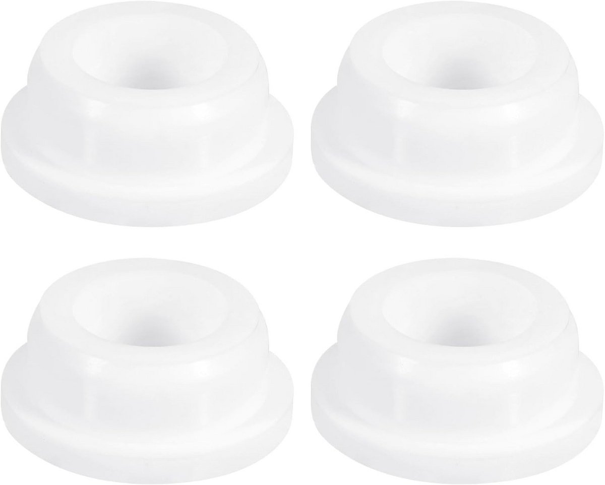 4 stuks Witte Rubberen Doppen voor Gaten (27 mm) - Waterdichte Siliconen Pluggen