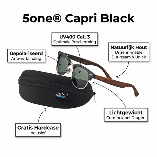 5one® Capri Black - Grijze lens met zwart montuur van 5one® — afbeelding 2