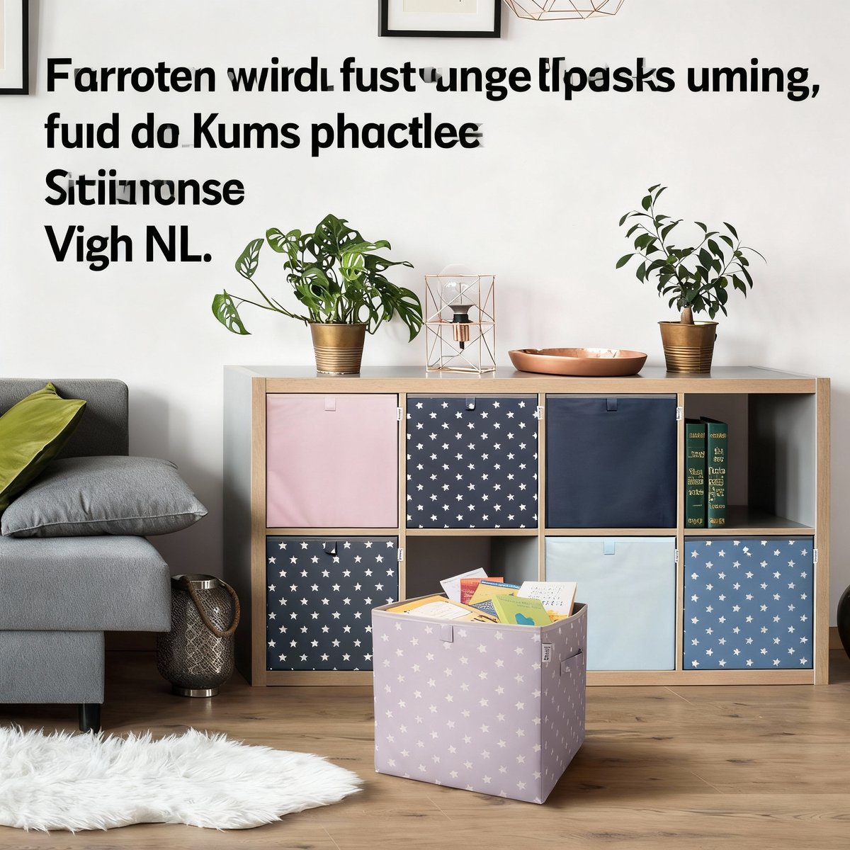 Opbergdoos in roze kleur, compatibel met het IKEA KALLAX rek Lifeney