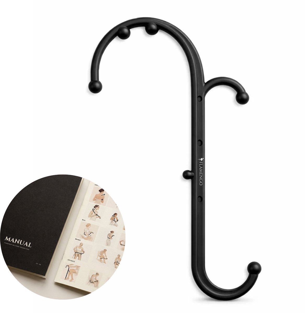 Flamengo® Recovery trigger stick - thera cane - point massage stok -triggerpoint voor gehele lichaam